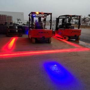 Bezpieczeństwo magazynowe LED Wózek widłowy Czerwona strefa Światła dla bezpieczeństwa pieszych